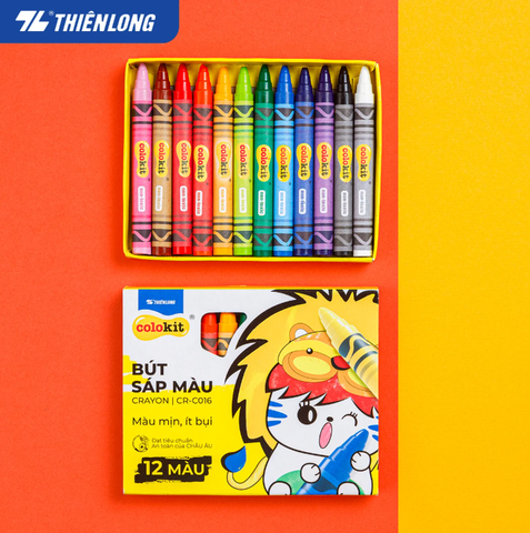 Sáp màu 12 màu Thiên Long CR-C016 (10/300)