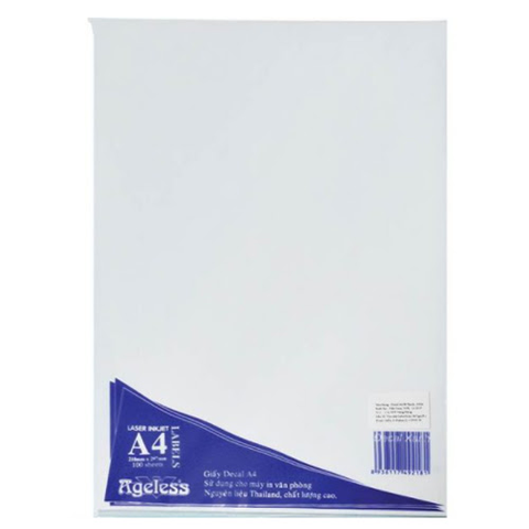 Giấy decal A4 đế xanh Ageless (100 tờ/ xấp)