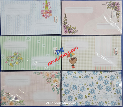 Bao thư màu BM 10x18cm (10 cái/ xấp)