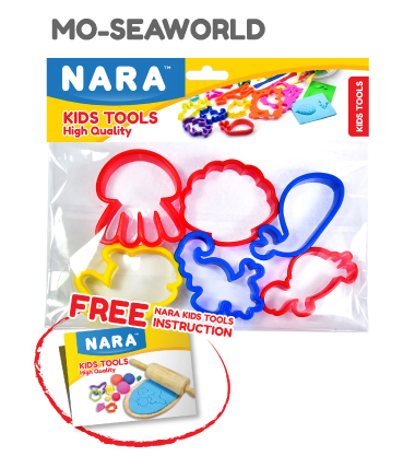 Bộ 6 khuôn đất nặn Hải sản Kiddy Clay MO-SEAWWORLD