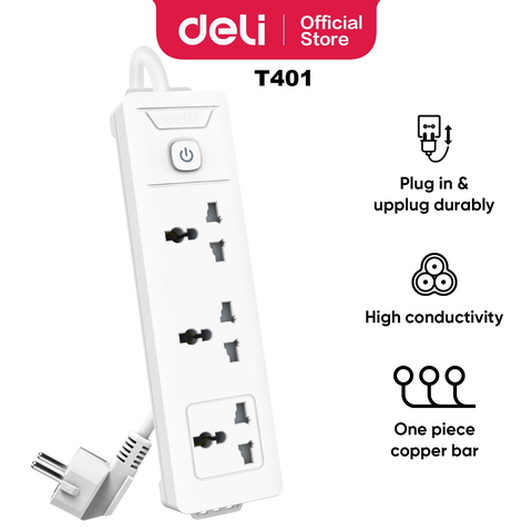 Ổ cắm điện Deli