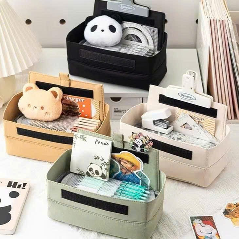 Bóp viết vải dạng hộp có nắp đậy Four partners 067 (4 màu)