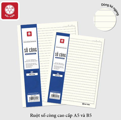 Ruột giấy sổ còng A5 200tr 100gsm 6 lỗ HT (giấy trắng ngà vàng)