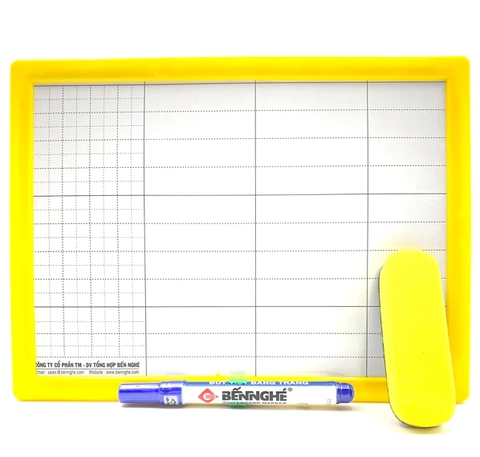 Bảng học sinh 2 mặt Bến Nghé BB-06 nhỏ 18x25mm kèm bút, đồ lau (80)