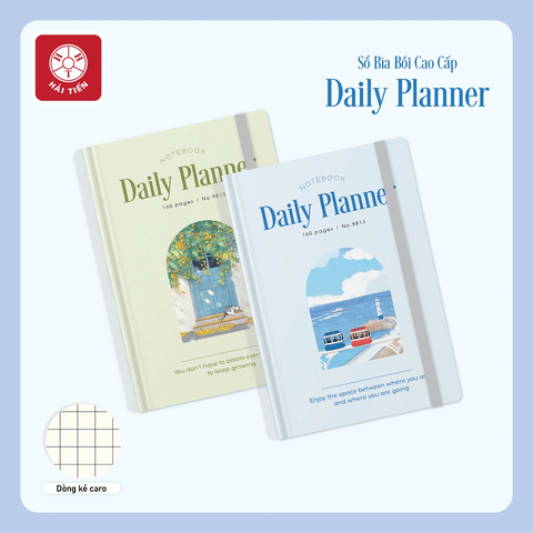 Sổ bìa cứng Hải Tiến Daily Planner 6 9813 A5 150x210 mm 160 trang 100gsm - Kẻ caro (52)