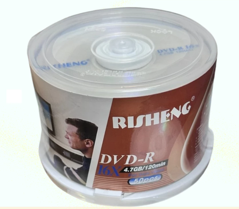 Đĩa DVD-R 4.7GB 16x Risheng, đĩa trắng (50/600)