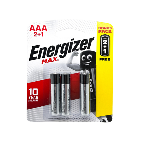 Pin Energizer Max 3A 1.5V AAA LR03 E92 BP2+1 (3 viên/ vỉ) (12 vỉ/ hộp)