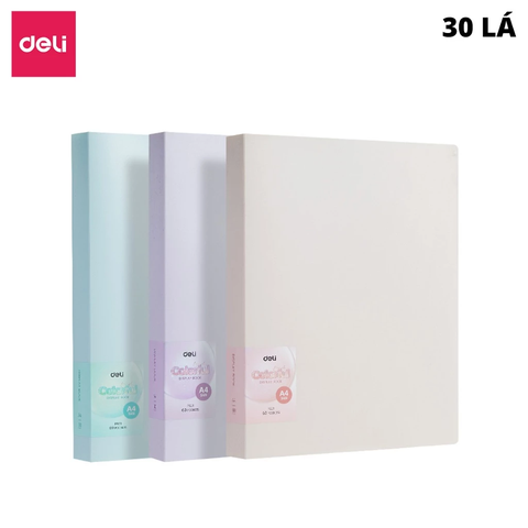 Bìa 30 lá A4 Deli F912 màu pastel (12)