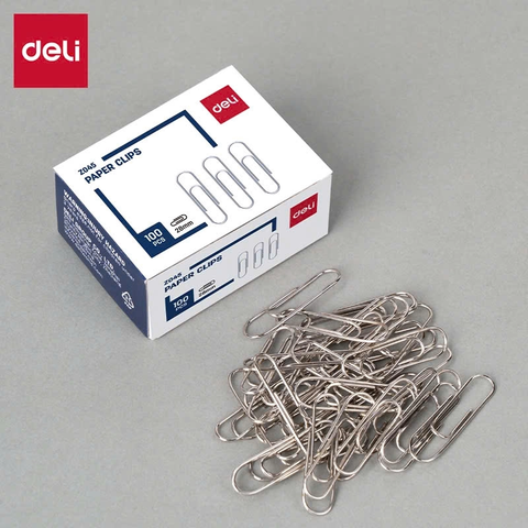 Kẹp giấy bạc, đầu tròn Deli Z045 28mm (10)