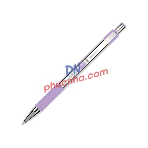 Bút bi bấm kim loại Zebra F-301 1.0mm pastel (12)