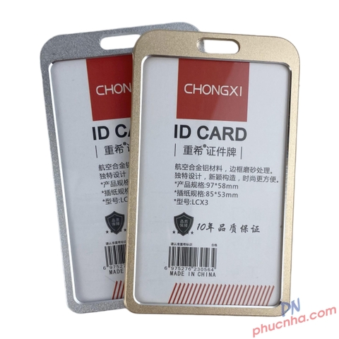 Bảng tên nhôm LCX3 5.3X8.5CM 2 mặt đứng đồng (20)