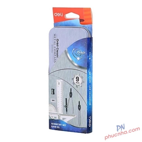 Bộ dụng cụ HS 9 món hộp sắt Deli G306 95 (12)