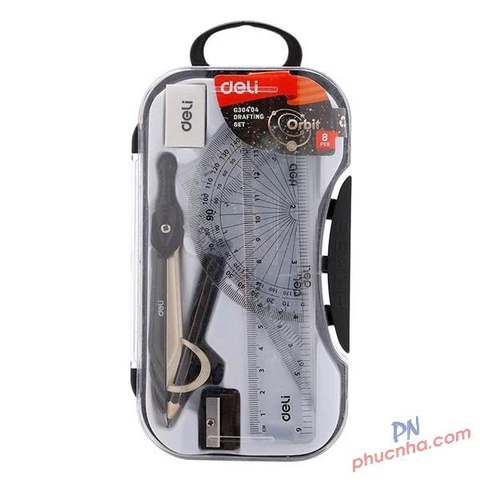 Bộ dụng cụ HS 8 món hộp nhựa Deli G30404 (12)