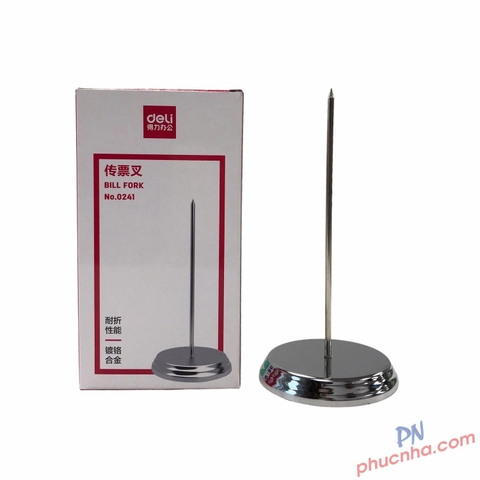Đé ghim hóa đơn inox Deli 241 (24)