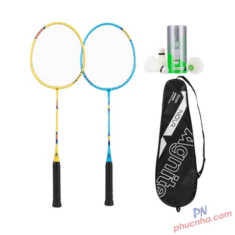 Vợt cầu lông 2 cây và 4 trái cầu Deli Agnite F2101
