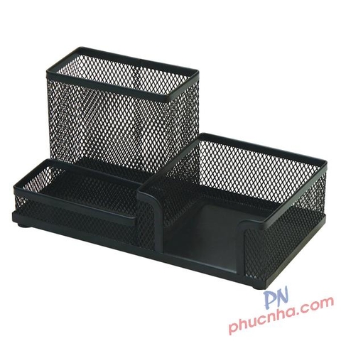 Cắm bút Comix B2061 lưới sắt đen 3 ô (6)