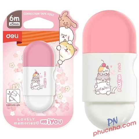 Bút xóa kéo Deli H352 6m x 5mm (24)