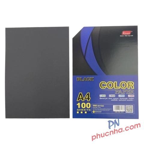 Giấy bìa màu đặc biệt A4 Grand TMG-8178 Đen