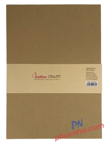 Giấy Kraft A4 (200gsm - 8 tờ) Linh Lan GKA4-200 21x29.5cm