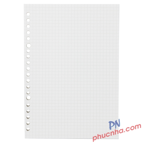 Giấy đục lỗ, ruột sổ còng A5 145x210mm 20 lỗ 50 tờ