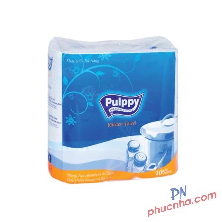 Khăn giấy đa năng 250 tờ Pulppy (2 cuộn/ lốc) (thùng 20 lốc)