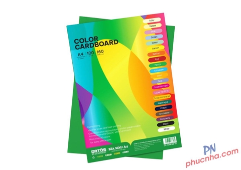 Giấy bìa màu A4 160gsm Batos (10)