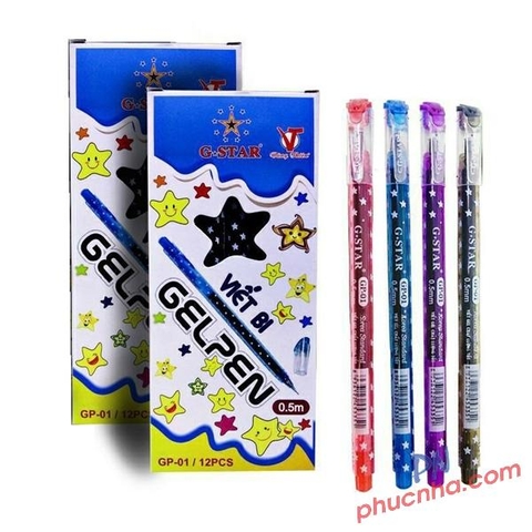 Bút gel 0.5 G-Star GP-01 - Mực Xanh/ đỏ/ đen/ tím