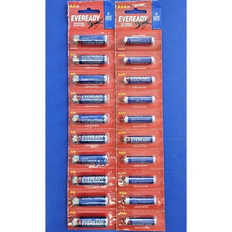Pin Eveready AAA 912 TS1x20 1.5V 3A General Purpose Xanh dương (1 viên/ vỉ - 20 viên/ dây đôi)