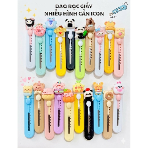 Dao rọc giấy mini gắn hình charm (cây dài)