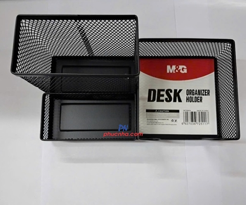 Cắm bút M&G ABT984H4 lưới sắt đen 3 ô