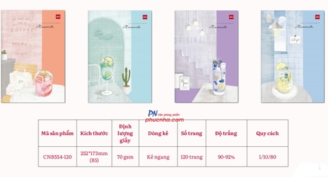 Tập Sinh Viên Deli B554-120 120 trang 70gsm kẻ ngang (5/80)