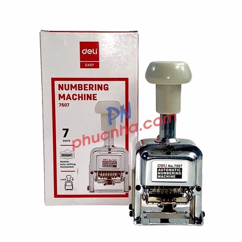 Dấu số nhảy tự động 6 số cao 5mm Deli 7506
