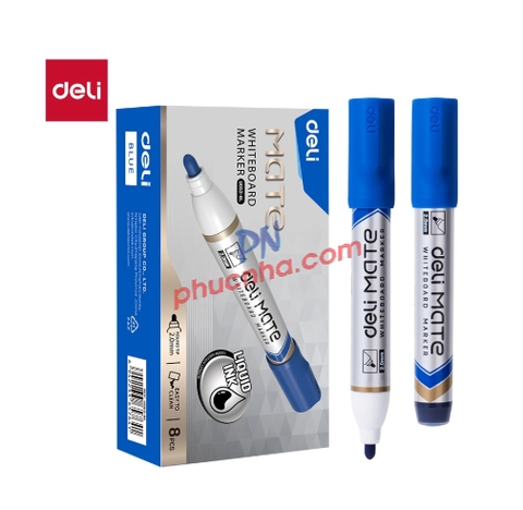 Bút lông bảng Deli U052-BL 2.0mm mực nước (8)
