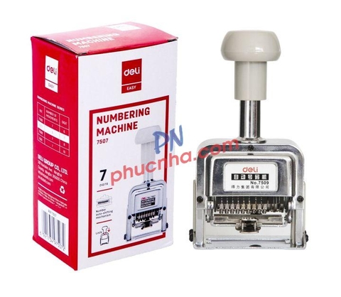 Dấu số nhảy tự động 7 số cao 5mm Deli 7507