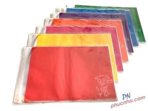 Bìa bao tập học sinh lồng giấy màu thủ công BM Khổ A5 21cm (20 cái/ xấp) - bìa kiếng tiện lợi 2 trong 1