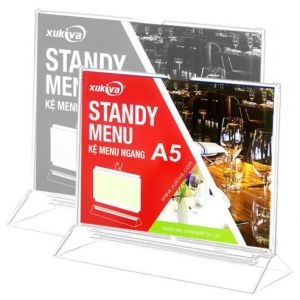 Kệ mica Menu A5 ngang 210x150mm Xukiva 211-A5 (20)