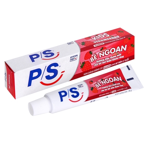 Kem đánh răng P/S Bé Ngoan 35g dâu (120 hộp/ thùng)