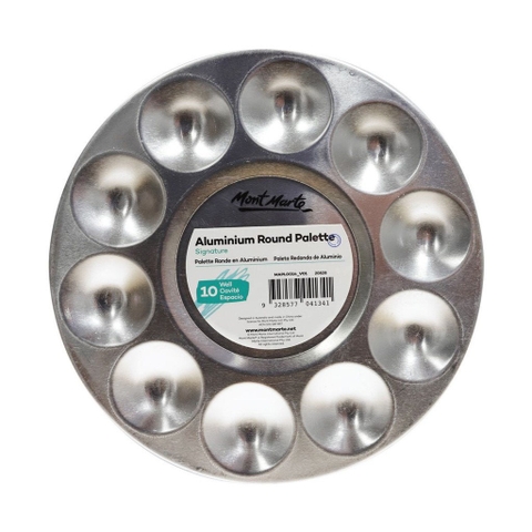 Khay pha màu nhôm tròn Mont Marte 10 ô MAPL0014-V01
