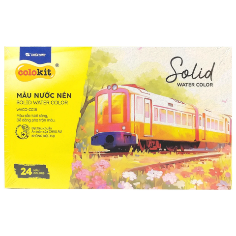 Màu nước Thiên Long WACO-C018 dạng nén 24 màu