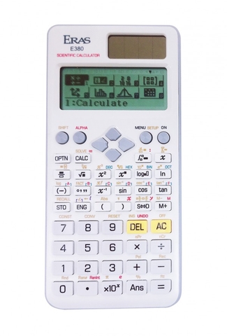 Máy tính khoa học Eras E380 (12 số, 552 chức năng, bảo hành 3 năm)