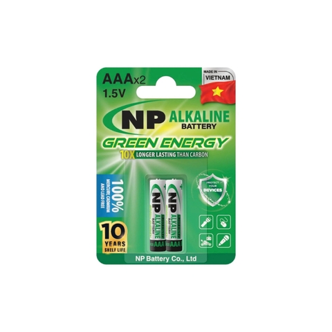 Pin NP Alkaline AAA 3A 1.5V LR03 (2 viên/ vỉ - hộp 12 vỉ)