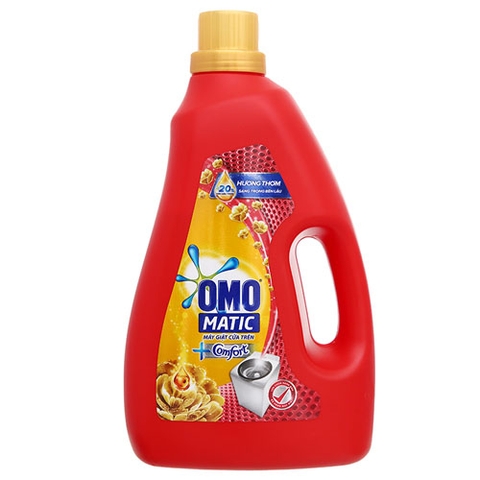 Nước giặt OMO Matic Comfort Tinh Dầu Thơm Cửa Trên 2.3kg (4 chai/ thùng)