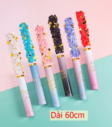 Pháo giấy tròn 60cm màu Pastel