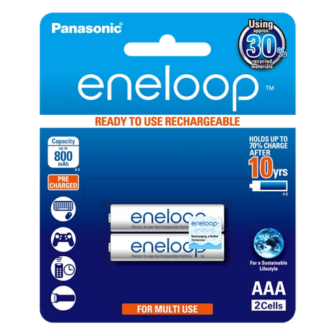 Pin sạc Panasonic Eneloop AAA BK-4MCCE/2BT 750mAh (2 viên/ vĩ)