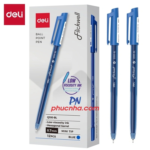 Bút bi dầu Deli Q100 0.7mm (12)