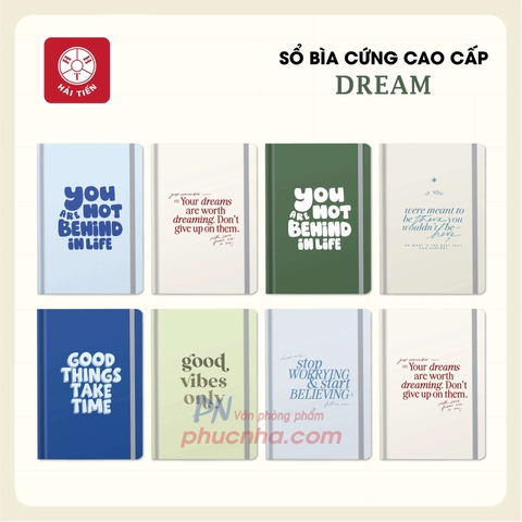 Sổ bìa cứng Hải Tiến Dream 6 7888 A5 160 trang 100gsm kẻ chấm 150x210mm (48)