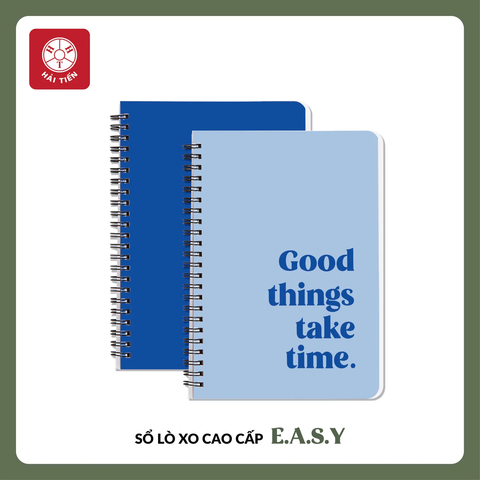 Sổ lò xo Hải Tiến Easy B5 9004 160trang 100gsm kẻ caro giấy trắng ngà (50)