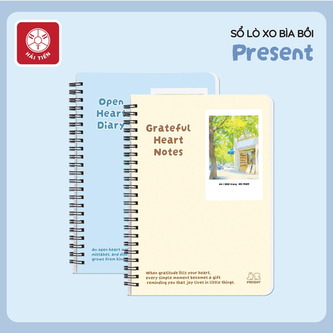 Sổ lò xo Hải Tiến Present 200tr A5 70gsm giấy vàng (80)