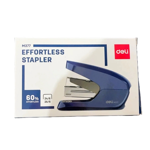 Bấm kim trợ lực Deli M377 24/6 26/6 no.3 30 tờ - Máy dập ghim giấy