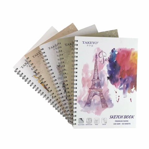 Sổ vẽ lò xo 50 tờ A6 160gsm Takeyo TMG-8529
